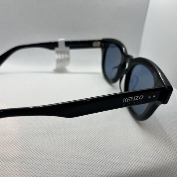KENZO Paris Boke Flower Round Sunglasses 50 - 22 - 150 Black Blue MSRP $330 main image 8